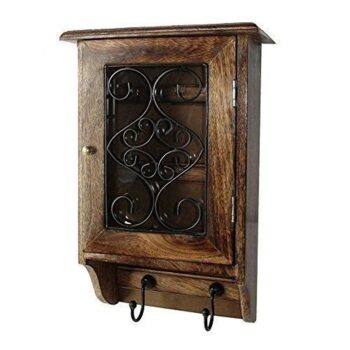 Wooden Wall Hanging Decorative Key Rack Cabinet