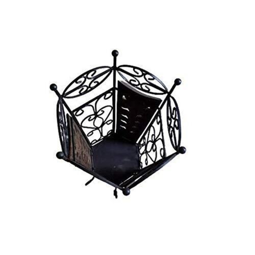 Wooden and Wrought Iron Corner Umbrella Stand