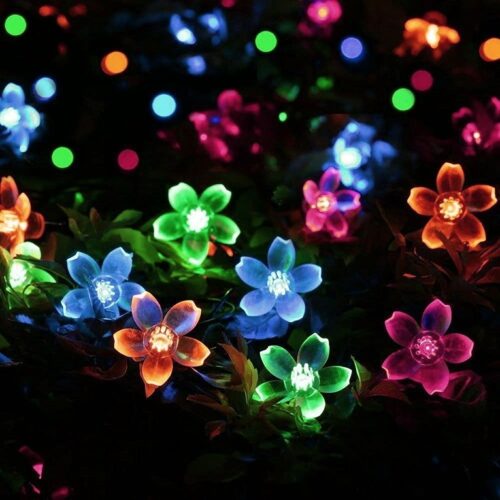 16 LED Multicolor Decorative Cherry Blossom Flower String Light