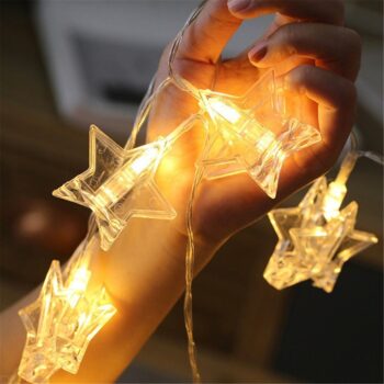 16 LED Star Warm White Photo Clip Decorative String Light