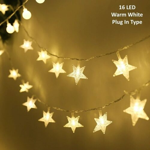 16 LED Warm White Decorative Star Shape String Light