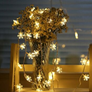 20 LED Snow-Flake Warm White Decorative String Light