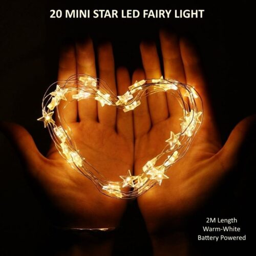 20 Mini Star LED Warm-White Battery Powered Fairy Light