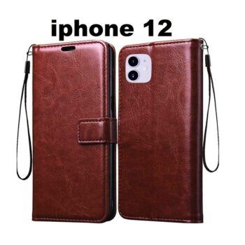 Apple iphone 12 Flip Cover Magnetic Leather Wallet Case