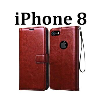 Apple iphone 8 Flip Cover Magnetic Leather Wallet Case