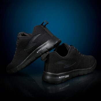 Asian Delta-21 Black Sports Shoes