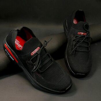 Asian Hattrick-21 Black Sports Shoes