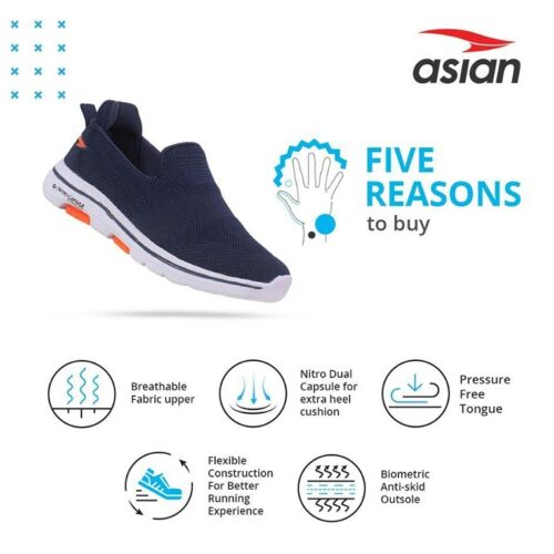 Asian Superwalk-08 Navy Sports Shoes