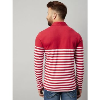 Cotton Blend Stripes Full Sleeves Regular Fit Men's Casual Shirt