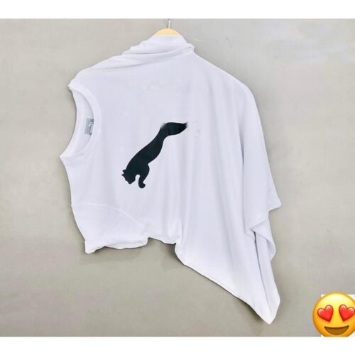 Dryfit Polyester Puma T-Shirt Printed Half Sleeves Round Neck white