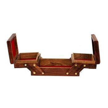 EazyShopX Handcraft Wooden Jewellery Box Storage Holder and Organiser