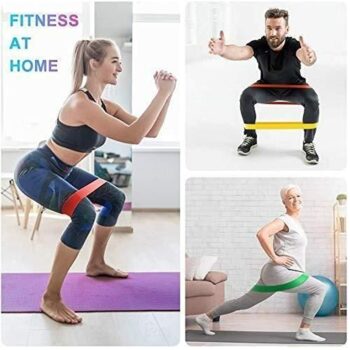 Exercise Bands - Resistance Loop Exercise Bands for Squats, Hips, Legs, Butt, Glutes and Heavy Workouts Physical Therapy, Rehab, Stretching, Home Fitness (Pack of 5)