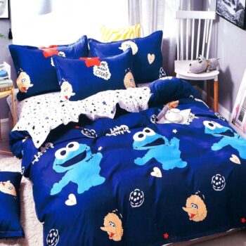 Glace Cotton Printed Skin Friendly Kids Double Bedsheet