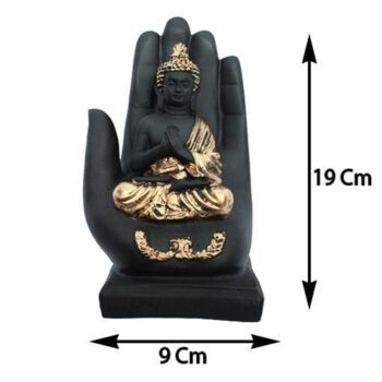 Golden Handcrafted Palm Buddha Showpiece