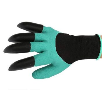 Heavy Duty Garden Farming Gloves Washable with Right Hand Fingertips ABS Claws for Digging and Gardening