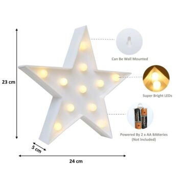 Marquee Big Star Shape LED Decorative Night Light (11 LED Light)