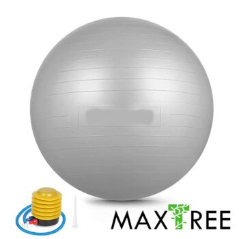 Maxtree Gym Ball for Exercise & Yoga with Pump (Grey, Size - 65 cm)