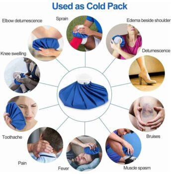 Maxtree Ice Bag Hot Water Bag for Injuries, Hot & Cold Therapy and Pain Relief 6 INCH