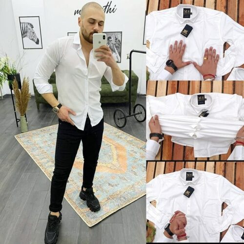 Men's Full Sleeves Casual Lycra Shirt