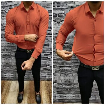Men's Slim Fit Lycra Stretchable Shirt