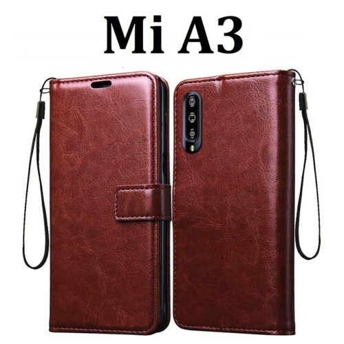 Mi A3 Flip Cover Magnetic Leather Wallet Case
