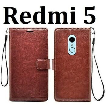 Mi Redmi 5 Flip Cover Magnetic Leather Wallet Case