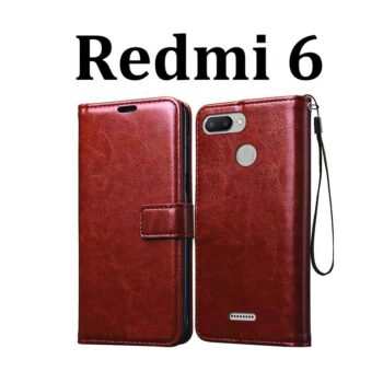 Mi Redmi 6 Flip Cover Magnetic Leather Wallet Case