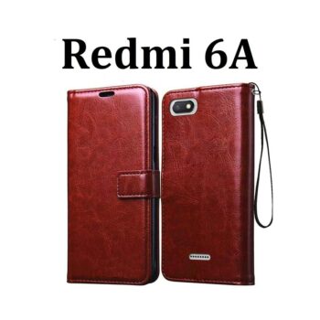 Mi Redmi 6A Flip Cover Magnetic Leather Wallet Case