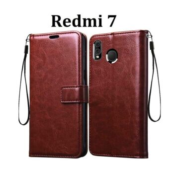 Mi Redmi 7 Flip Cover Magnetic Leather Wallet Case