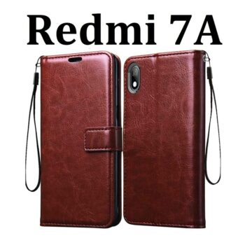 Mi Redmi 7A Flip Cover Magnetic Leather Wallet Case