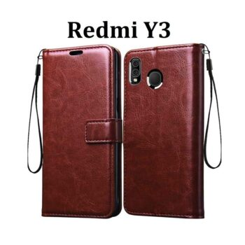 Mi Redmi Y3 Flip Cover Magnetic Leather Wallet Case