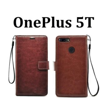 OnePlus 5T Flip Cover Magnetic Leather Wallet Case