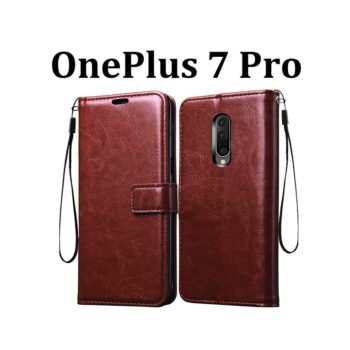 OnePlus 7 Pro Flip Cover Magnetic Leather Wallet Case