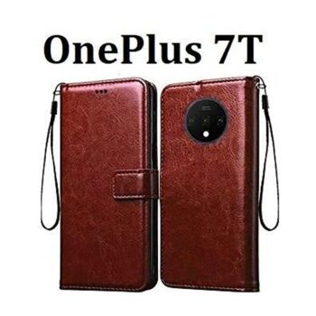 OnePlus 7T Flip Cover Magnetic Leather Wallet Case