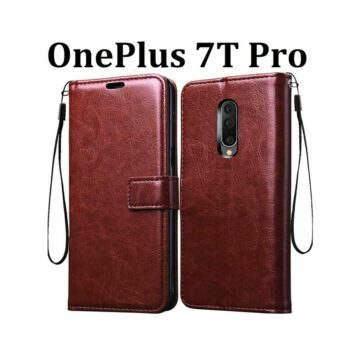OnePlus 7T Pro Flip Cover Magnetic Leather Wallet