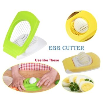 Plastic & Stainless Steel Egg Cutter Egg Slicer Egg Cutter for Hard Boiled Eggs