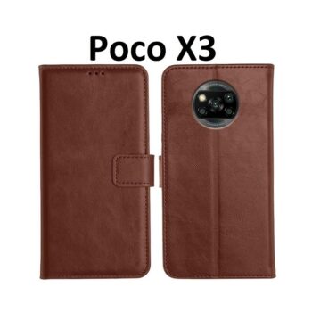 Poco X3 Flip Cover Magnetic Leather Wallet Case
