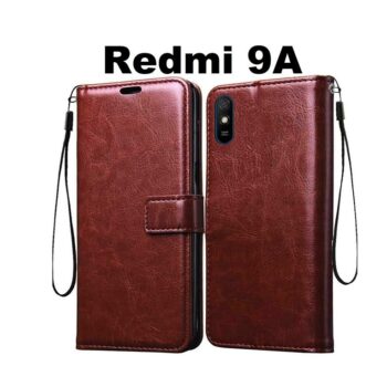 Redmi 9A Flip Cover Magnetic Leather Wallet Case