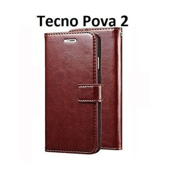 Tecno Pova 2 Flip Cover Magnetic Leather Wallet Case