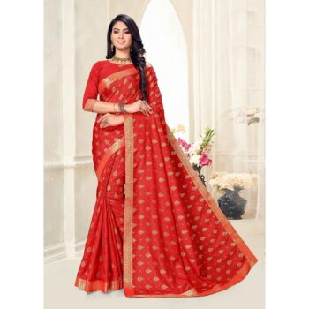Trendy Foil Vichitra Silk Saree