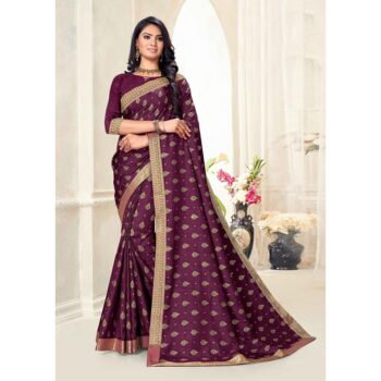 Trendy Foil Vichitra Silk Saree