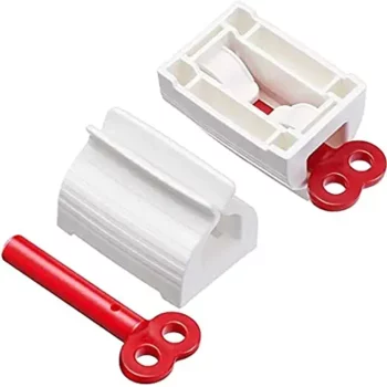 3 Pieces Rolling Tube Toothpaste Squeezer Toothpaste Seat Holder Stand Rotate Toothpaste Dispenser