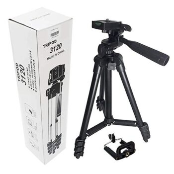 3120 Tripod Stand for Phone and Camera Adjustable Aluminium Alloy Tripod Stand