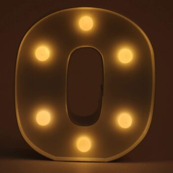Alphabet O Light For Home Decor