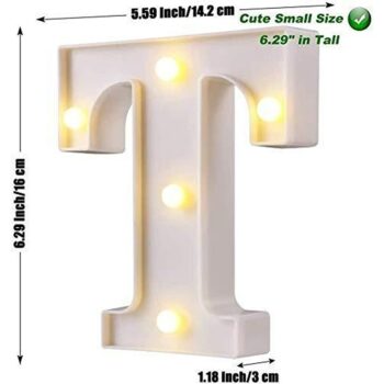 Alphabet T Light For Home Decor
