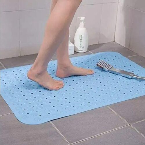Anti-Slip Bath Mat with Suction Cups Anti-Bacterial Bathroom Linen for Bath Tub, Toilet, Kitchen