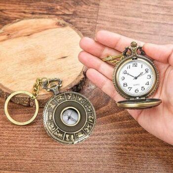 Antique Beautiful Design Pocket Watch with Chain
