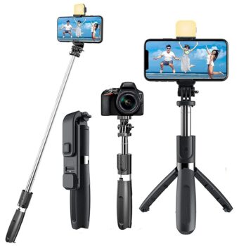 Bluetooth Selfie Stick with Remote and Selfie Light
