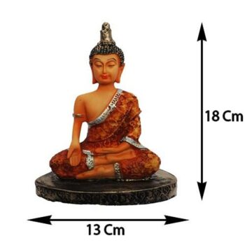 Coloured Handcrafted Meditation Buddha Statue