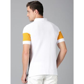 Cotton Color Block Half Sleeves Men's Polo T-Shirt